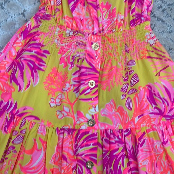 Lilly Pulitzer yellow pink dress - Picture 5 of 8